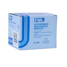 Hypodermic Needle, 23G x ¾", 100/bx Exel