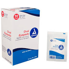 Dynarex Eye Pad, 2 5/8" x 1 5/8", Sterile, 50/bx