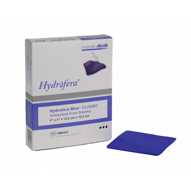 HYDROFERA BLUE CLASSIC FOAM 4X4", 10/box